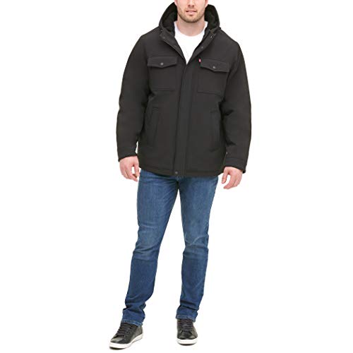 Image of Levi's Men's Wool Blend Hooded Military Jacket