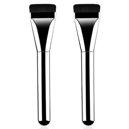 Pennello per fondotinta, pennello per fondotinta, pennello per fondotinta, pennello per fondotinta, pennello ultra sottile (2 pezzi)