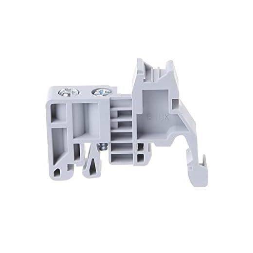 10 Pcs E/UK DIN Rail Terminal Blocks End Stopper Bracket Fit for 35mm Width Rail - Gray