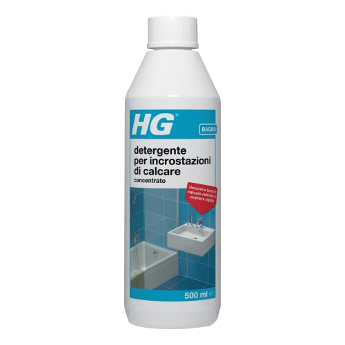 HG Nettoyant professionnel pour encrassement de calcaire – Liquide anticalcaire concentré pour salle de bain, nettoie les robinets, les toilettes, les baignoires et les douches, 500 ml