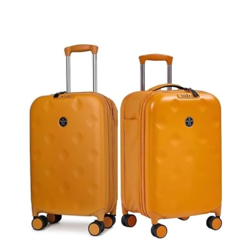 Valise cabine pliable grise extensible avec roues silencieuses Yellow M pour gain de place