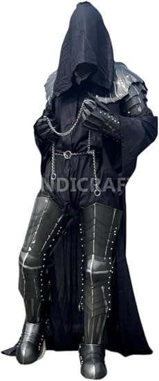 Dark Nazgul Beinpanzer, komplettes Set, Metall, Stahl, tragbar, Ritter, Beinschienen, Halloween, Cosplay, Horror, Fantasy, Rollenspiel-Outfit