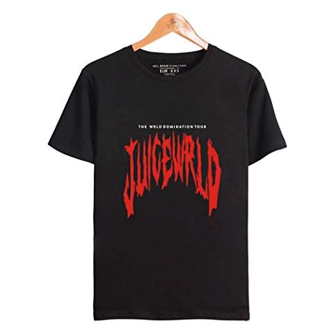 Yumenam Unisex R.I.P Juice Wrld Printed T Shirts Casual Hip Hop Sports Top Summer Tee Shirt for Fans Black Cover