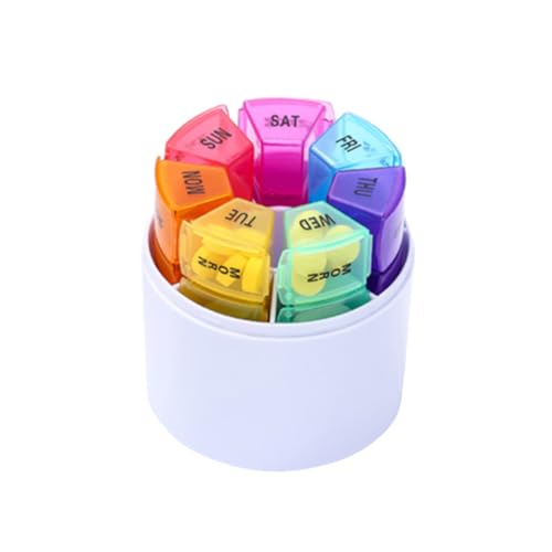 ORFOFE 箱 ピルボックス ピルケース ルード 取り外し可能な 毎日の プランナー 品保管容器