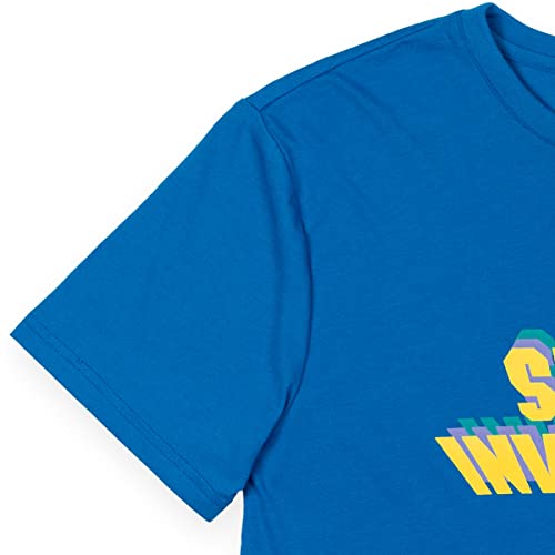 Space Invaders Mens Short Sleeve Cotton Pajama Shirt4