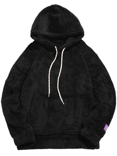 ZAFUL Men's Fashion Hooded Sweatshirts Unisex Splicing Drawstring