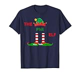 the phil elf divertente pigiama natalizio famiglia elfo coordinato t-sh maglietta