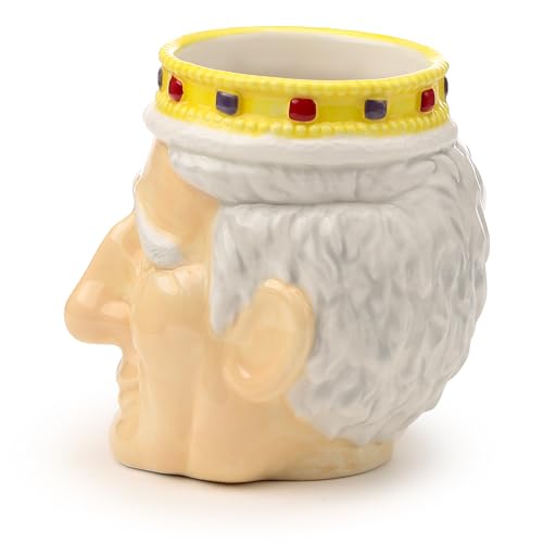 Taza de cerámica con forma de cabeza King Charles III miniatura 4