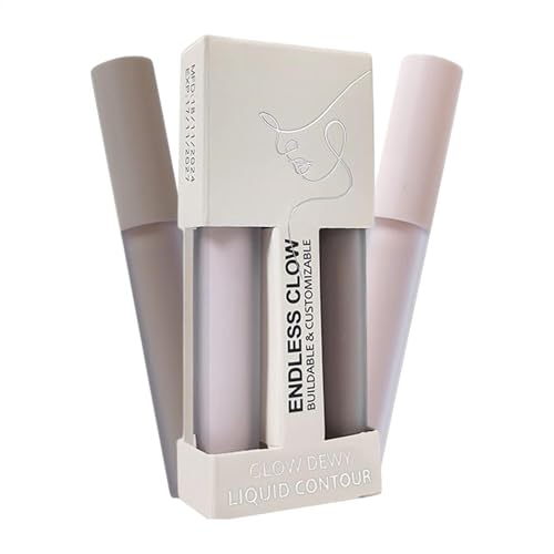 Lápiz iluminador de maquillaje, iluminador de contorno, 2 lápices de sombras para contorno de rostro, iluminador cosmético para rostro y cuerpo