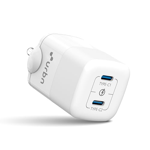 URBN 40W (20W + 20W) Dual Port USB-C (Type C) Wall Charger, Fast Charging GaN Adapter for iPhone 15, 15 Pro, 15 Pro Max, 14, 13, 12, 11, Galaxy S21 Ultra, iPad, AirPods & More (White) (B0D5XVXQRT) Amazon Price History, Amazon Price Tracker
