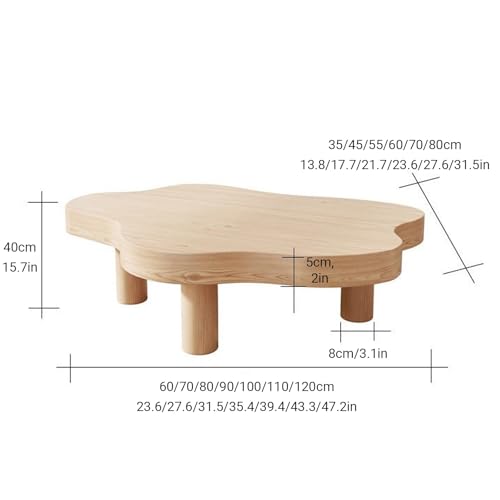 Table basse nuage en bois massif blanc pour sécuriser et sublimer le salon - 3