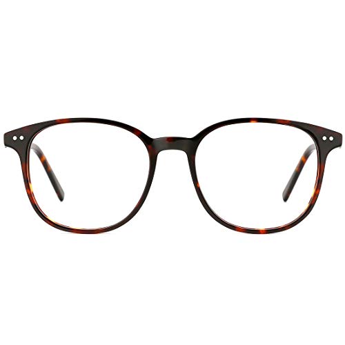 TIJN Blue Light Glasses Women Men Oversized Computer Screen Glasses Clear Acetate Frame Anti Eyestrain