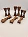 Walnut Wood Bow Tie Inlays, Variety Sizes, 9 Pack.