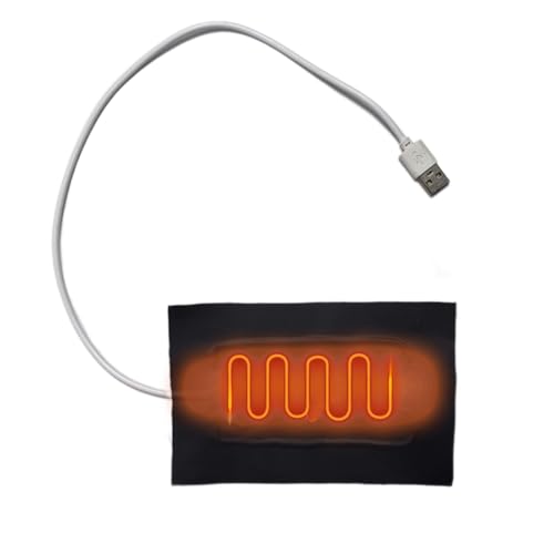 Almohadilla térmica eléctrica – Almohadilla térmica USB | 15 x 10 cm, calentador de ropa suave, cojín de carga USB de 5 V 1 A, suministros portátiles de comodidad de invierno para abdomen, lumbar