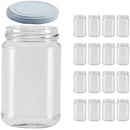 Set 72 Vasi 314 ml con Tappi 63, Vasetti per Conserve