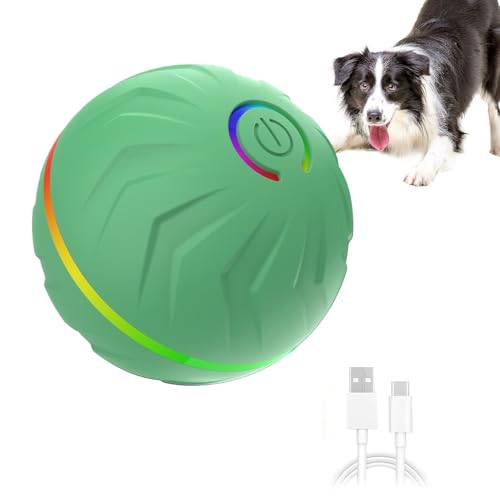 USB Rechargeable Ball Thrower for Dogs, Interactive Pet Toy Ball, Rolling for Enrichment, 2.62 inches Fun Dog Toys and Pet Suppl