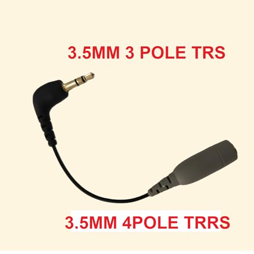 Image of ELFOG TRRS to TRS Adapter - 3.5mm (Female) TRRS Microphone Adapter Cable to 3.5mm TRS (Male) for Cameras and Recorders
