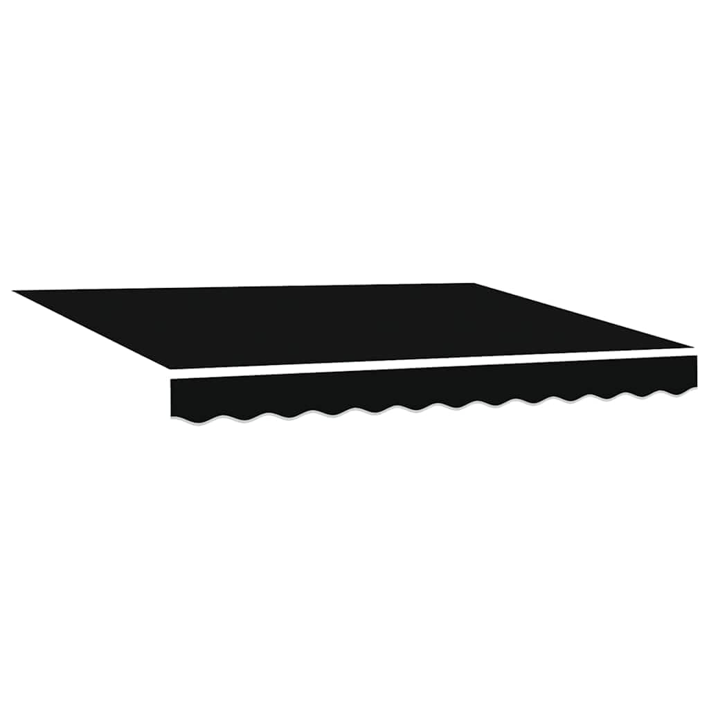 Modern ausziehbare Markise & Sonnensegel Schwarz Polyester-Metall Sonnenschutz für Balkon, Terrasse, Garten (300 x 250 x 165 cm)