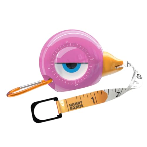 Handy Famm Kids Tape Measure, 8ft Retractable Measuring Tape, Pink Bebe