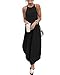 Produktbild CNFIO Sommerkleid Damen Elegant Kleider V-Ausschnitt Ärmellos Einfarbig Shirt Design Kurz Blusenkleid Minikleid Strand Kleider