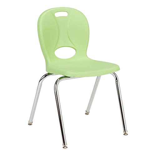 Image of Learniture LNT-118-CSW-GA Learniture Structure Series School Chairs for Classroom, 18 inch Seat Height, Green Apple, Pack of 4