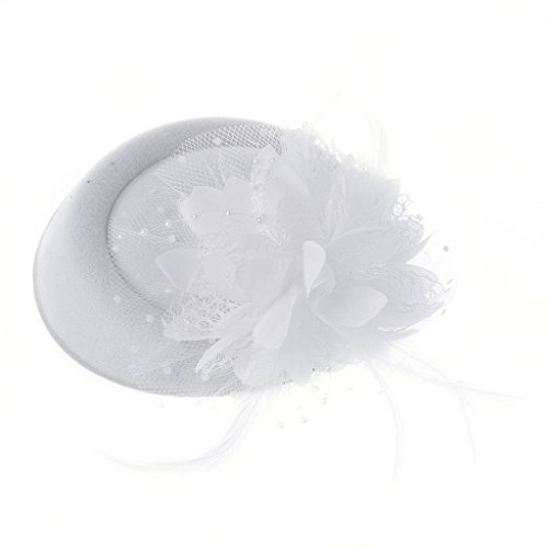 Fascinators Pillbox Hat Cocktail Teas Party Headwear with Veil for Girl