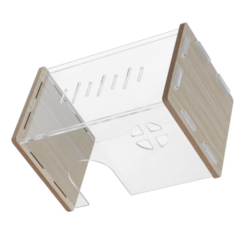 LIOOBO Transparent Hamster Hideaway Habitat Convenient Shelter for Hamster Activity Relaxation Easy to Clean Design Scenic Decor for Indoor Use