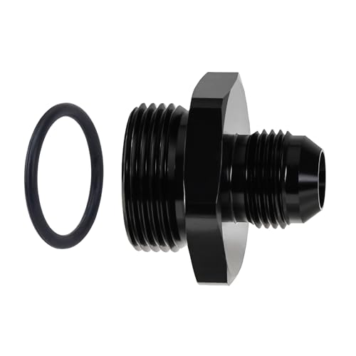 Image of EVIL ENERGY 10AN Flare to 16AN ORB Male Fuel Rail Adapter Fitting Black