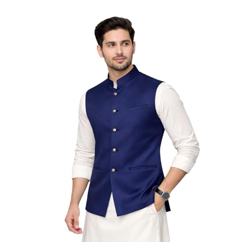 Image of DesignerBin Men's Nehru jacket Waistcoat, Modi Jacket with Beautiful Color