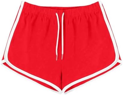 Athletic Shorts for Women Wide Leg Dolphin Hem Drawstring Elastic Waist Casual Summer Running Gym Workout Yoga Shorts