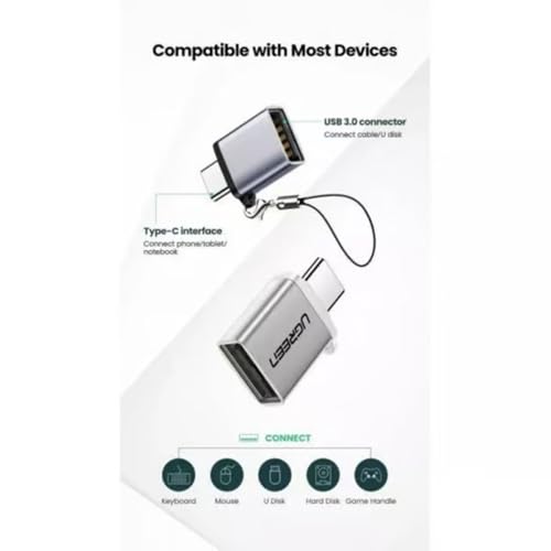 Ugreen Adaptador Conversor USB A para USB C 3.0 Note Cell