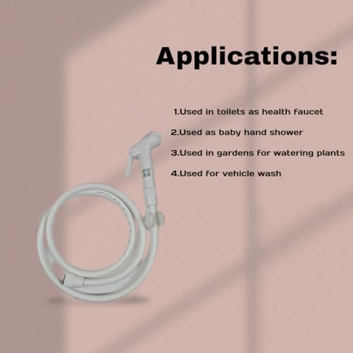 Image of Leo Health Faucet 1.5 Meter | Lightweight Handheld Bidet Sprayer | Durable Bathroom Hygiene Solution