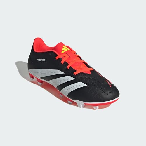 adidas Mixte Predator Club Flexible Ground Football Boots Chaussures, Core Black/Cloud White/Solar Red, 44 EU