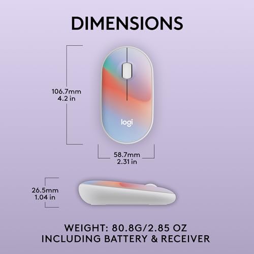 Logitech M340 Compact Ambidextrous Silent Wireless Mouse - Sheer Dream - image 8