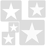 Star Stencil - 5 Pack 13'- 3.5' | Large Star Stencils for Paining on Wood | 5 Point Star Stencil...
