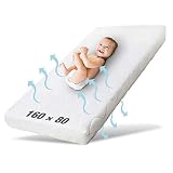 Ehrenkind® Kindermatratze Pur | Baby Matratze 80x160 | Babymatratze 80x160 aus hochwertigem Schaum und Hygienebezug