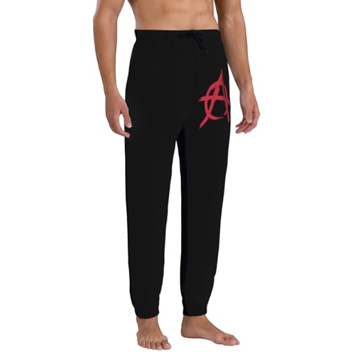 Anarchy Symbol Men's Sweatpants Man Slacks3