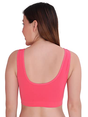 Image of Plumbury Women's Nylon Lightly Padded Wire Free Sports Bra