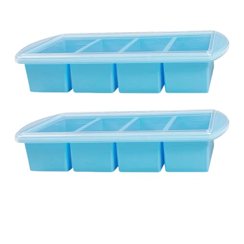 Leakproof Silicones Ice Cubes Trays with Wire Frame and Cover for Efficient Soup Broth Freezing Storage Soup Ice Tray