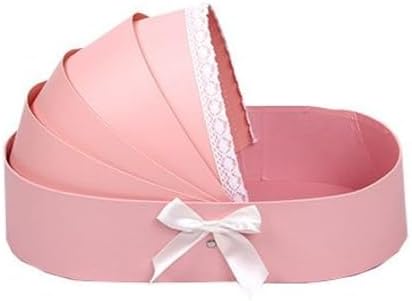 Oasis Paper Gift Box Baby Cradle Empty, Decorative, Reusable, Multipurpose New Born, Baby Shower, Baby Naming Ceremony, Return Gifts Hamper Packaging (Set of 1) Pink
