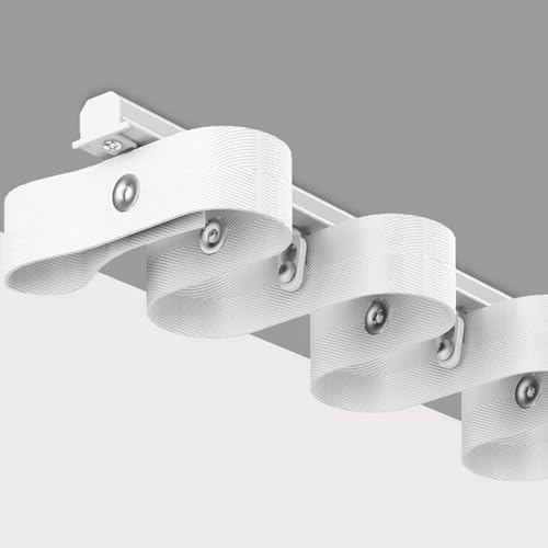 Wave Curtain Track System - Adjustable 350cm (11.5ft) White Recessed Rod Rail for Bedrooms, Living Rooms & Room Dividers - Elegant Home Decor Solution