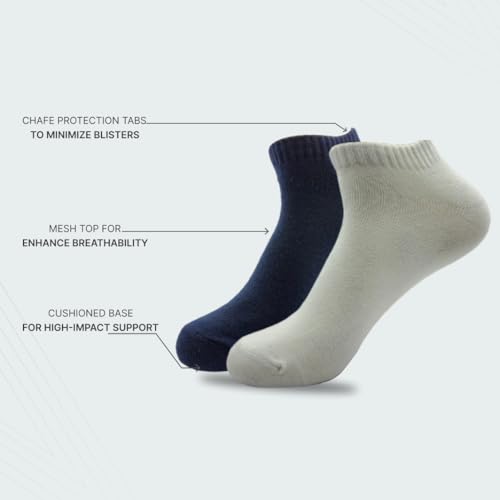 Image of PRASTHAN Sports Unisex Nylon Cotton Ankle Length Socks Made With Breathable Anti Odour & Moisture Absorbent Combed Cotton with a Extra Durable.