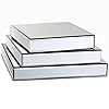 GIMORRTO Mirror Display Riser Stands 3 Set, Glam Accent Table Display Platform for Decorative Pieces, Mirrored Showpeice 3Pack, Centerpiece Displayer (Square 3PC)