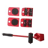 WOONEKY 1juego para Mover Muebles Pesados Ruedas para Transportar Sofás Camas y Electrodomésticos y Tiendas De Rueda Aleatorio Color Rojo