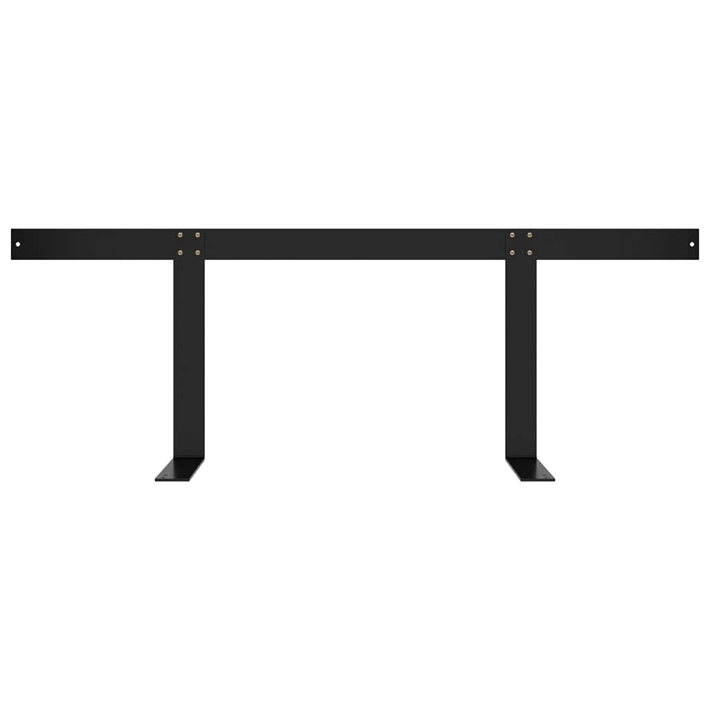 Genérico Respaldo para sofá de palets 110 cm Hierro Negro,Mobiliario,Accesorios para Muebles de jardín,Negro,4.78 kg,315790