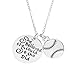 Sportybella Softball Necklace, Girls Softball Jewelry - She Believed She Could So She Did Pendent - Perfect Softball Player Gifts
