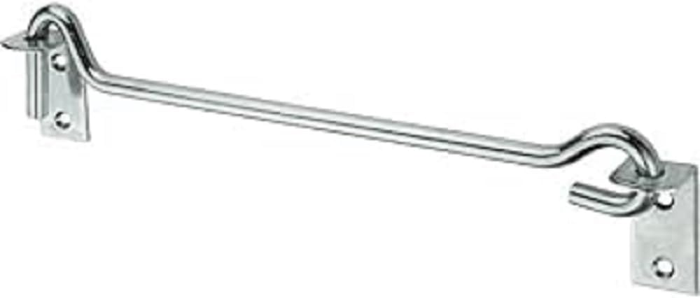 Connex DYB2000472 Storm Hook Diameter 10 x 400 mm with Plate Galvanised/Universal Hook/Mounting Hook for Garage/Workshop Hooks/Organiser