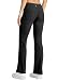 WILLIT Damen Thermo gefütterte Hosen Yogahose Bootcut Fleece Leggings Winter Warm Hose Flare Leggings Schlaghose Crossover Wasserdicht High Waist mit Taschen Schwarz M