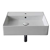 Scarabeo 5111-One Hole Bathroom Sink, One Size, White