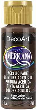 Deco Art Americana 2 oz Acrylic Multi-Purpose Paint, Burnt Umber